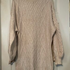 H&M Women's Beige Cable Knit Sweater